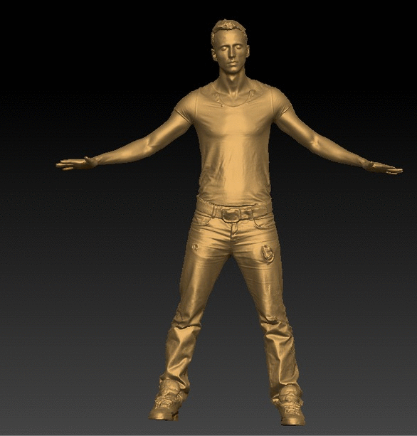 Whole Body Man White Casual Athletic Whole body 3D scan