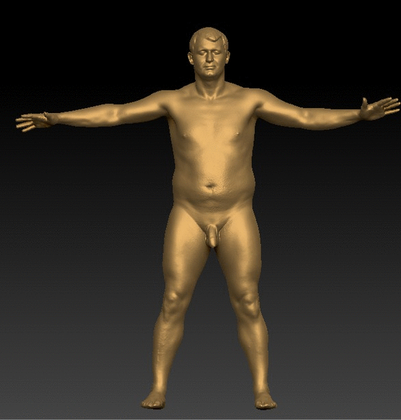 Whole Body Man White Nude Average Whole body 3D scan