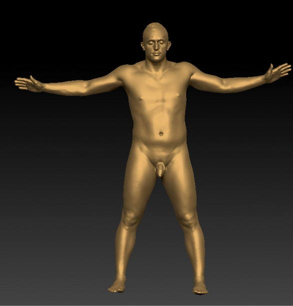 Whole Body Man White Nude Average Whole body 3D scan