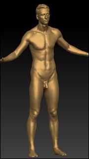 3D scan of nude Moric