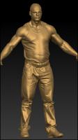 Full body 3D scan of clothed bodybuilder Alberto