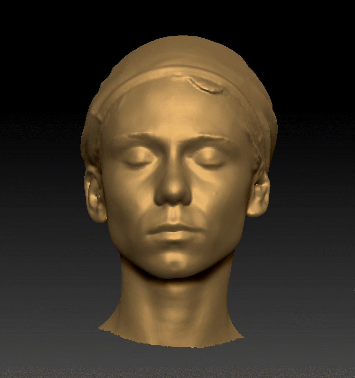 Head Woman White Slim Head 3D scan