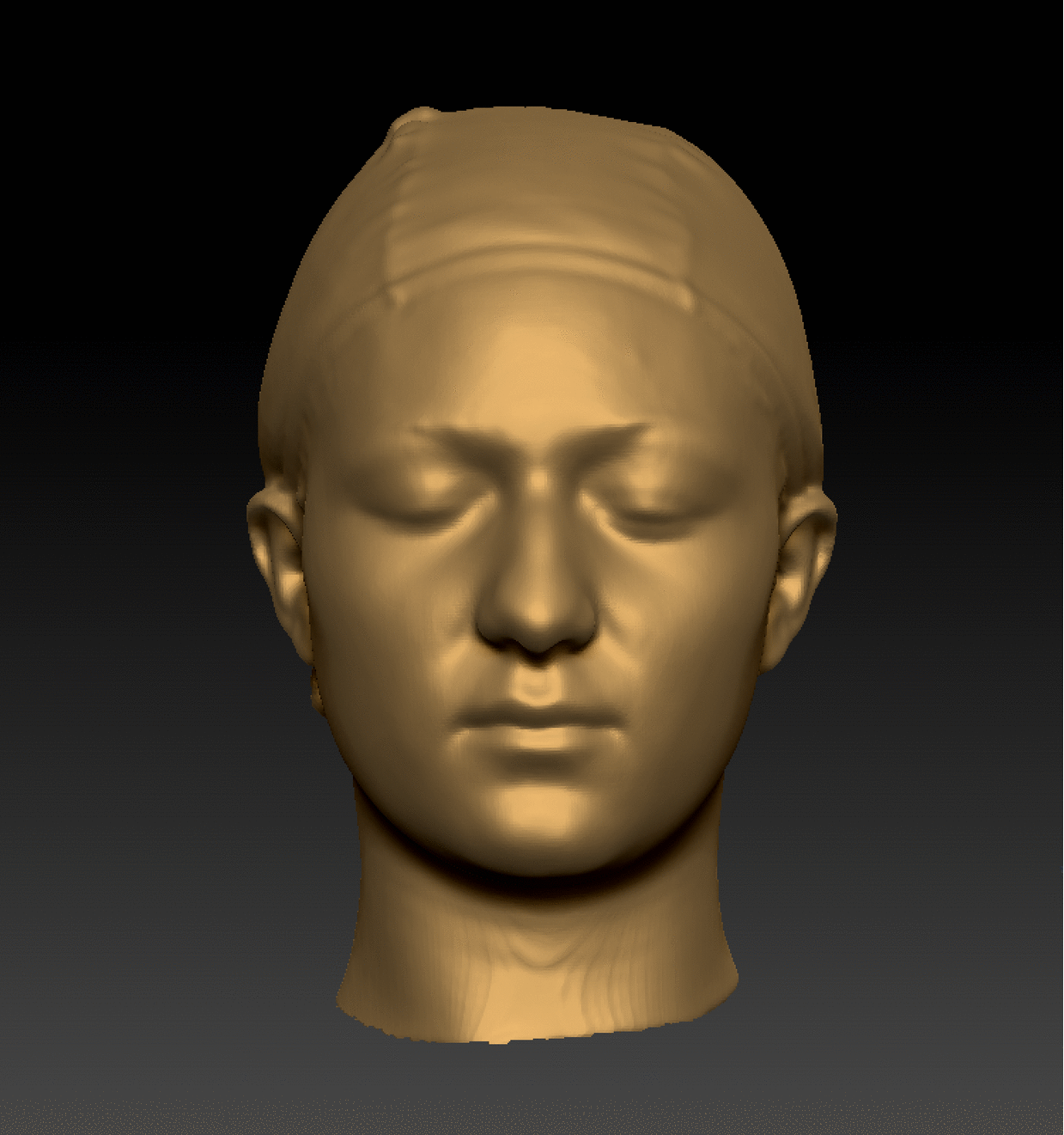 Head Woman White Average Head 3D scan