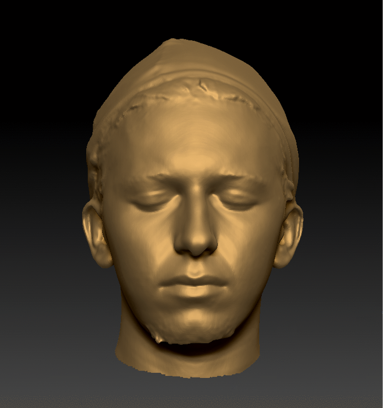 Head Man White Athletic Head 3D scan