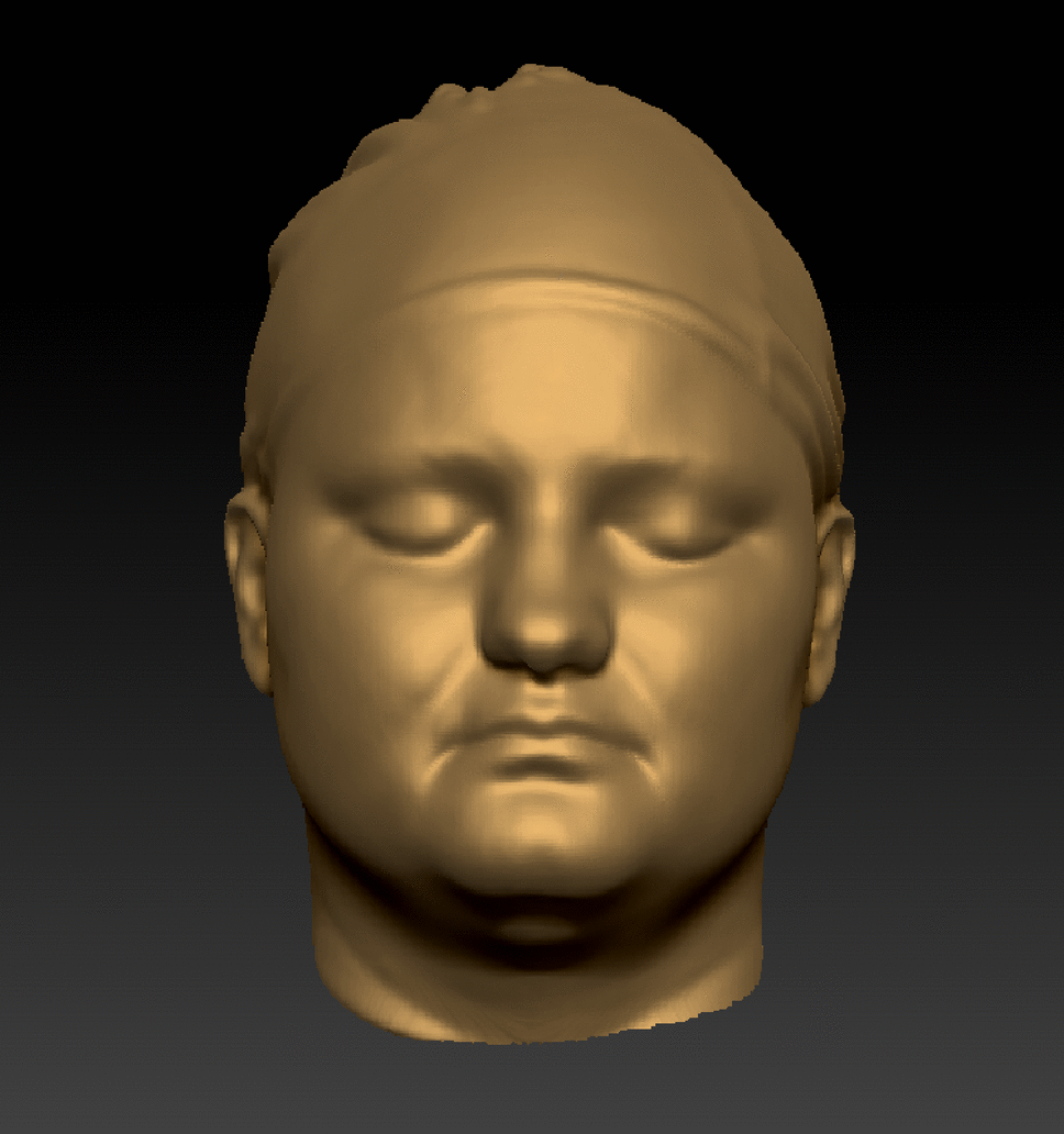 Head Woman White Chubby Head 3D scan