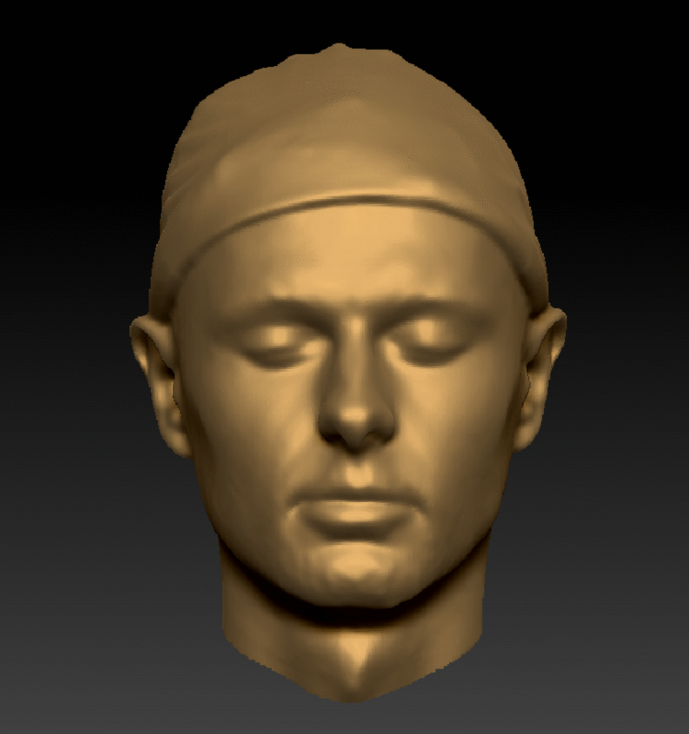 Head Man White Average Head 3D scan