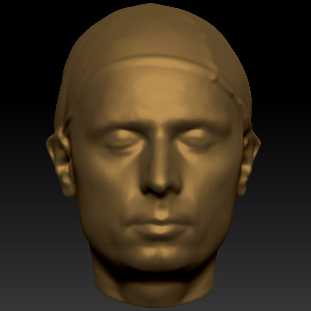 Man White Head 3D scan