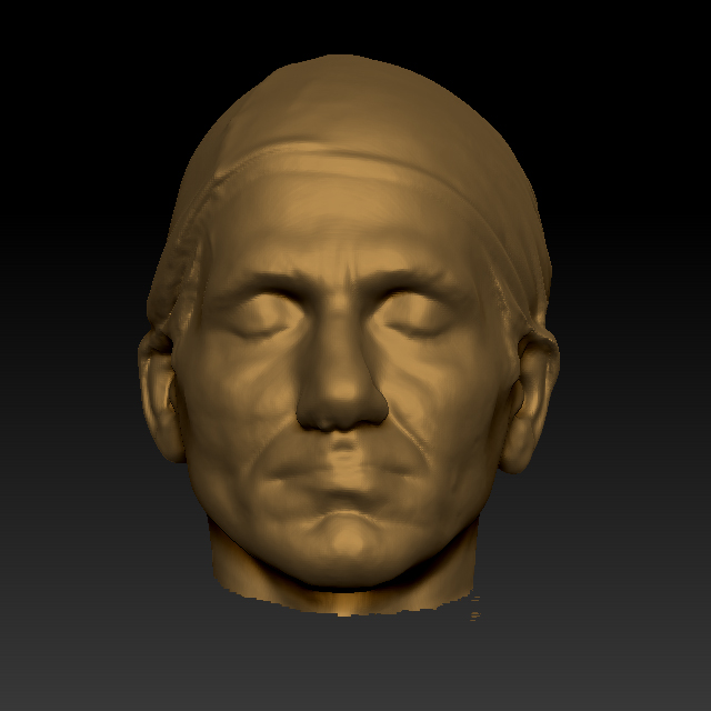 Man White Head 3D scan